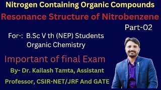 Resonance of Nitrobenzene Aromatic Nitro Compound Resonance Structure And Hybride Structure [upl. by Bancroft]