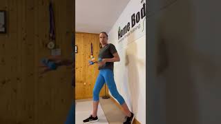 Lunge with Heel Against Wall [upl. by Eelreveb]