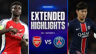 Arsenal vs PSG Extended Highlights  UCL League Phase MD 2  CBS Sports Golazo [upl. by Ybreh]