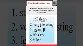 Word Combination i and I  How to learn English pronunciation english learnenglish spokenenglish [upl. by Eerased]