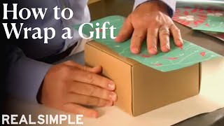 How to Wrap a Gift  Real Simple [upl. by Pell]