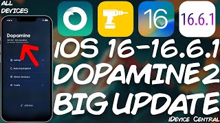 NEW Dopamine JAILBREAK For iOS 160  1661 ALL DEVICES v205 RELEASED With IMPORTANT FIXES [upl. by Asserat]