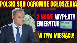 5 MINUT TEMU SĄD OGŁASZA 2 DODATKOWE EMERYTURY NA TEN MIESIĄC [upl. by Nawk]