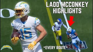 Ladd McConkey EVERY ROUTE from His NFL Debut  NFL Preseason 2024 Highlights  ⚡ [upl. by Dreyer]