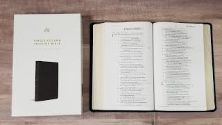 ESV Single Column Thinline Bible Review with Comparisons [upl. by Anivek]