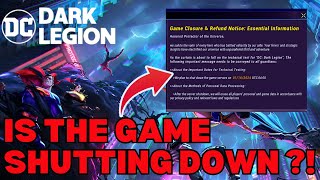 DC Dark Legion HAS THE GAME BEEN SHUT DOWN ALREADY [upl. by Shinberg]