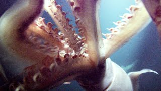 2 Metre Long Humboldt Squid Hunt In Packs  Life  BBC Earth [upl. by Amorette]