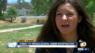 Threat to middle school in Lakeside investigated [upl. by Brom95]