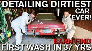 Detailing Dirtiest Car Ever First Wash in 37 Years Mercedes 280 SL [upl. by Fulbert451]