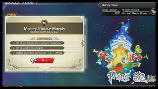 Kingdom Hearts Melody of Memory Playthrough Part 82 Disney Town Mickey Mouse March [upl. by Sanferd876]