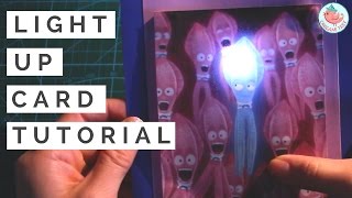 Paper Circuit  Light Up Card Tutorial with Parallel Circuits amp LEDs  SING Movie Squid Card [upl. by Bael]