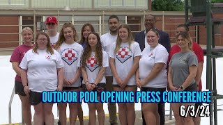 Outdoor Pool Opening Press Conference  6324 [upl. by Ennasor]