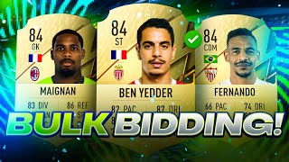 Bulk Bidding With Another 10 Players Who Always Work FIFA 22 Trading Method [upl. by Jessen]