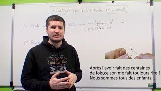 RÉACTION ENTRE UN ACIDE ET UN MÉTAL 3eme [upl. by Rianna]