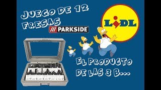 PARKSIDE  Kit de 12 fresas de diferentes tipos y formas  Bueno bonito y barato en LIDL [upl. by Lannie]