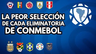 La PEOR selección de CADA ELIMINATORIA de CONMEBOL [upl. by Nerak250]