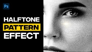 Halftone Pattern on Portrait  Photoshop Tutorial [upl. by Nepil]