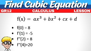 Determine Cubic Equation Calculus grade 12 [upl. by Marsden898]