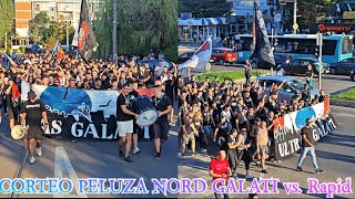 ULTRAS CORTEO PELUZA NORD GALATI  OTELUL GALATI  RAPID BUCURESTI  Superliga [upl. by Epilef]