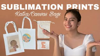 SUBLIMATION KATSACANVAS BAGS  SUBLI PRINTS  HEAT PRESS [upl. by Greenman881]