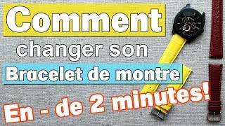 COMMENT REMPLACER UN BRACELET DE MONTRE EN  de 2 minutes  Lorensac Maroquinerie [upl. by Asyl]