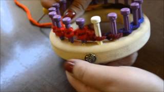 Loom Knitting How To EWYO1 and Drop Stitch amp Purl [upl. by Everson38]