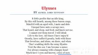 Ulysses by Alfred Lord Tennyson Part1। বাংলা লেকচার  Poetry Literature Victorian spirit amp age [upl. by Eirolam]