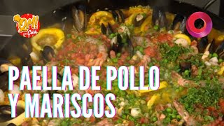 Paella de pollo y mariscos  QuéMañana [upl. by Wilfrid]