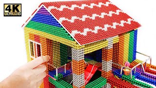 DIY  How To Build Mini House Model From 100000 Magnetic Balls  Satisfying   Magnet World 4K [upl. by Keele873]