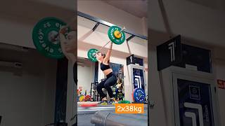 Last of 3x2 38kg Hang Power Snatch [upl. by Sachiko377]