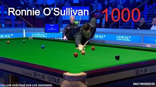 Ronnie O’Sullivan 1000’th century  FULL Frame  HD 1080P [upl. by Jerol]