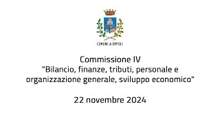 Registrazione Commissione Consiliare Bilancio del 22 11 2024 [upl. by Calise262]