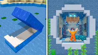 How To Build A Modern Underwater Secret Base in Minecraft [upl. by Rennane]