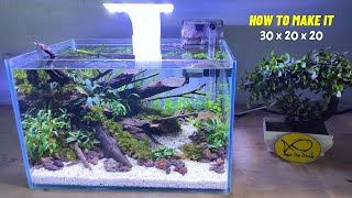 membuat aquascape simpel natural mudah buat pemula [upl. by Eitisahc]