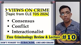 TOS Topic Three 3 Views on Crime  Criminology Review amp Lecture 10 [upl. by Irolam852]