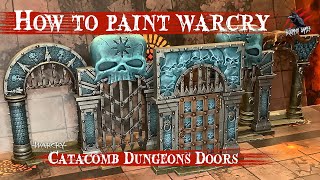 HOW TO PAINT WARCRY DUNGEON DOORS  Warhammer Terrain  Warcry Catacombs [upl. by Ranitta]