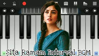 Sita Ramam Interval BGM  Easy Piano Tutorial  Perfect Piano [upl. by Talyah759]