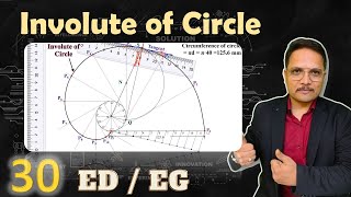 Involute of Circle  Normal amp Tangent to Involute of Circle  Engineering Curves  Engineering Funda [upl. by Uphemia]