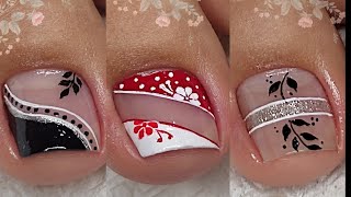 IDEAS SENCILLAS Y BONITAS PARA DECORAR TUS UÑAS 💅 🦶😍miarteentusuñas [upl. by Aicenra]