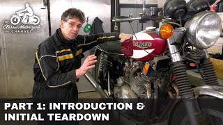 Classic Triumph Motorcycle Recommission amp Ride  Trident T160  Part 1 [upl. by Lesnah]