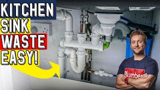 KITCHEN SINK WASTE  How To Install Step by Step [upl. by Erle]