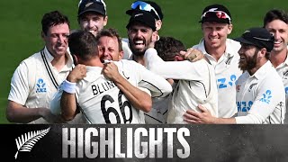 BLACKCAPS Win By 1Run in Thrilling Finale  DAY 5 HIGHLIGHTS  BLACKCAPS v England  Wellington [upl. by Talley]