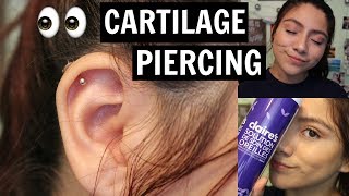 PIERCING MY CARTILAGE AT CLAIRES EXPERIENCE  Amanda Jule  2017 [upl. by Bland]