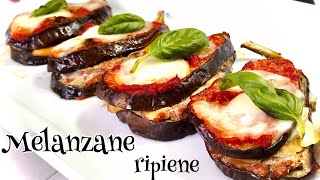 MELANZANE A FETTE RIPIENE piatto unico al forno SENZA FRITTURA 🍆 STUFFED EGGPLANT [upl. by Ayimat602]