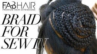 HOW TO BRAID FOR SEW IN WEAVE  VIRGIN BRAZILIAN HAIR EXTENSIONS [upl. by Whitson136]