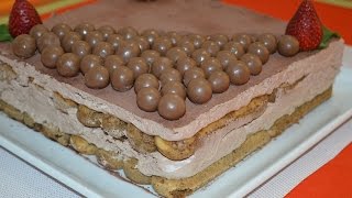 تيراميسو بالشوكولا بدون بيض tiramisu au chocolat sans oeuf [upl. by Airda676]