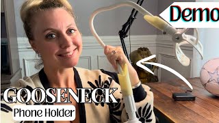 DEMO amp Review of Gooseneck Phone Holder from Amazon [upl. by Meuse732]