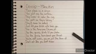 GOSSIP by Måneskin Notebook Handwritten Lyrics music maneskin rock lyrics notebook pen [upl. by Sauer]