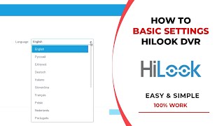 Hilook DVR Basic Setup [upl. by Iralam]