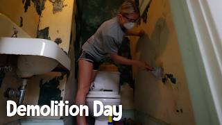 Starting our bathroom remodel  Historic Colonial Revival Home Makeover [upl. by Spratt702]